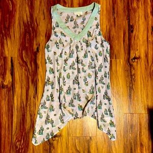 ModCloth cacti sleeveless blouse lightweight